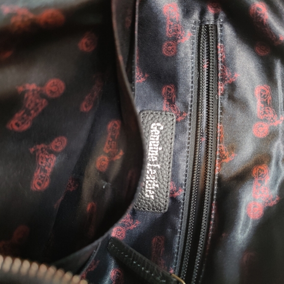 Harley-Davidson Women's Midnight Rider Studded Leather HOBO Purse - Picture 6 of 8